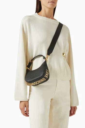 حقيبة كتف صغيرة جلد صناعي بارز الملمس