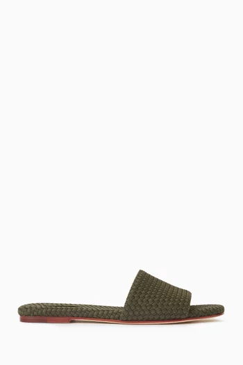 St. Barths Slides in Woven Neoprene