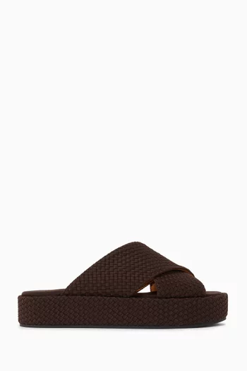 Laguna Platform Slides in Woven Neoprene