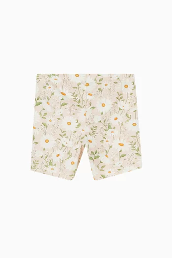 شورت بايك تيس بنقشة زهور 