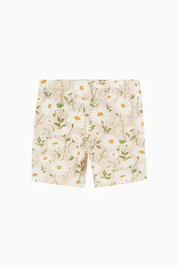 شورت بايك تيس بنقشة زهور 