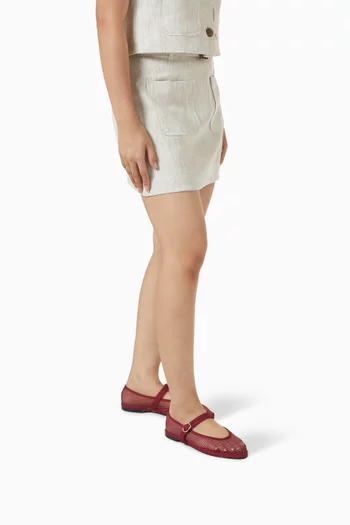 حذاء باليرينا ايزابيلا بكعب مسطح قماش شبكي