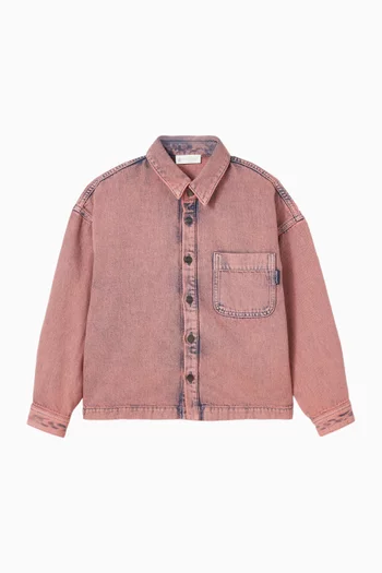 Overdyed Crop Jacket in Denim