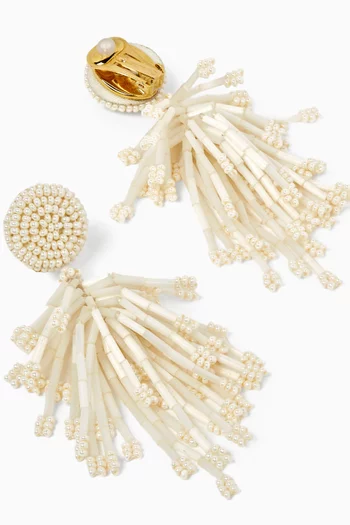 Fringed Tassel Clip-on Earrings