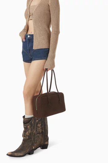 Boston Shoulder Bag in Suede