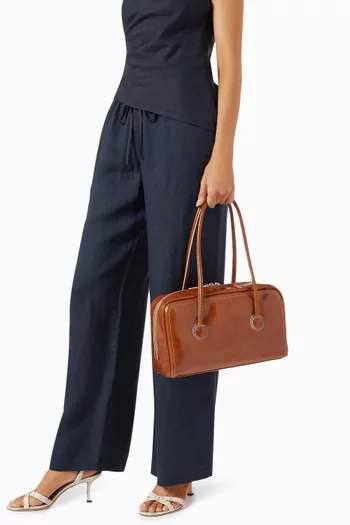 حقيبة كتف بوسطن جلد