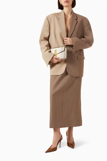 Zelda Oversized Two-tone Blazer in Wool Blend