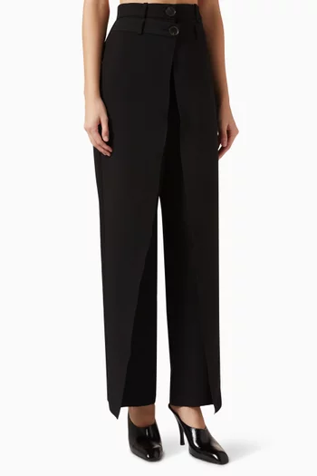 بنطال آية بخصر مرتفع كريب