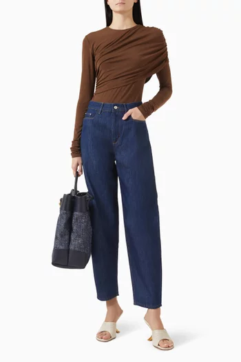 بلوزة إيفا بدرابيه جيرسيه