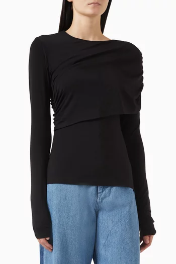 بلوزة إيفا بدرابيه جيرسيه