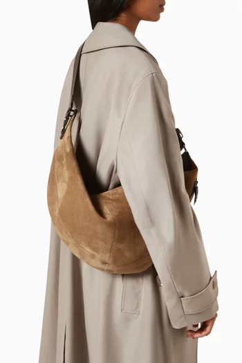 Quiver Clip Bag in Suede