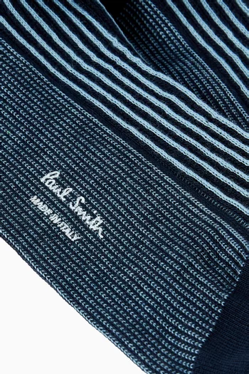 Lenny Striped Socks in Cotton Blend