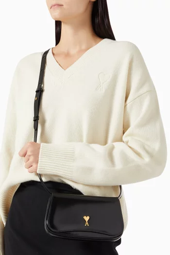 Small Paris Paris Crossbody Bag in Leather