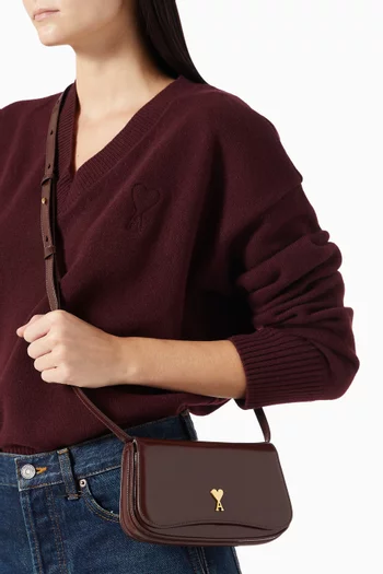 Small Paris Paris Crossbody Bag in Leather