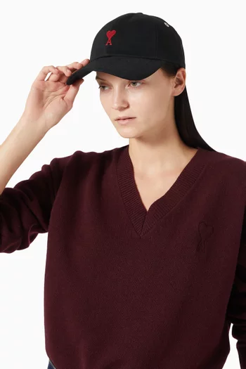 Logo Cap in Cotton Gabardine