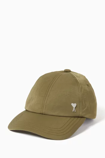 Logo Cap in Nylon Twill