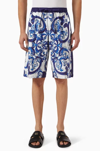 Printed Shorts in Poplin