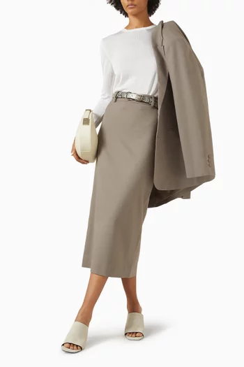 Alrose Midi Skirt in Wool-blend