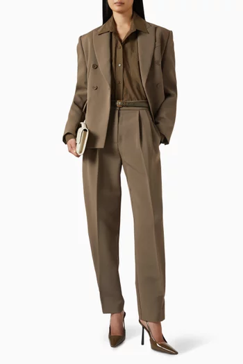 Ornella Side-button Oversized Shirt in Cotton