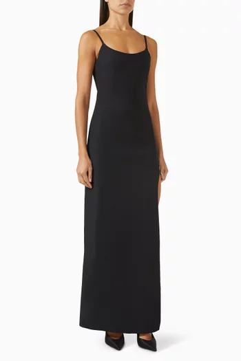 فستان بحزام بتصميم حمالات مشد قطن وجيرسيه