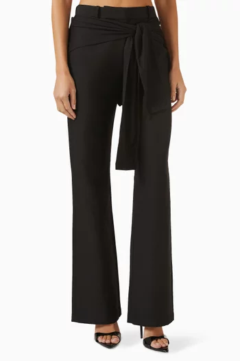 بنطال بخصر ملفوف جيرسيه