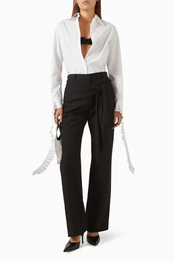 قميص بكشكش قطن