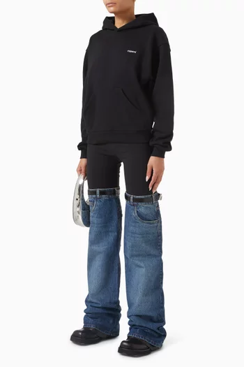 Hybrid Flared Pants in Jersey & Denim