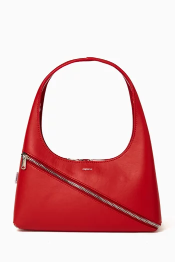 حقيبة مستطيلة بسحّاب جلد