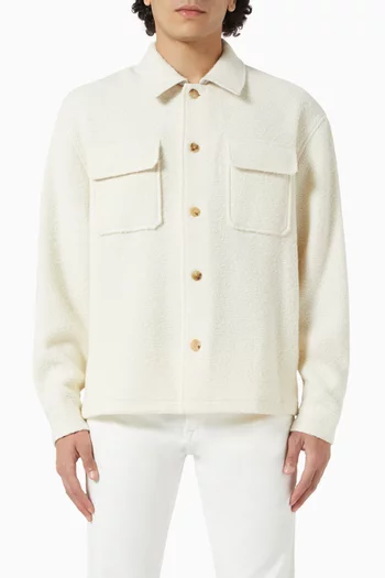 Tweed Overshirt in Wool-blend