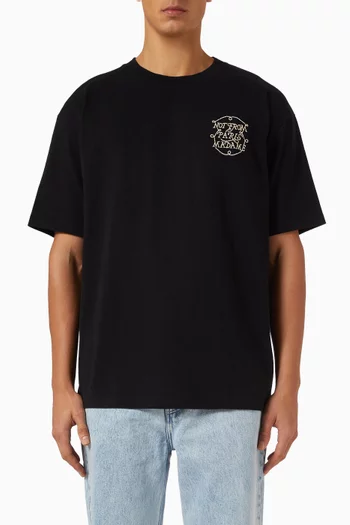 Le T-shirt Slogan Tresses in Cotton