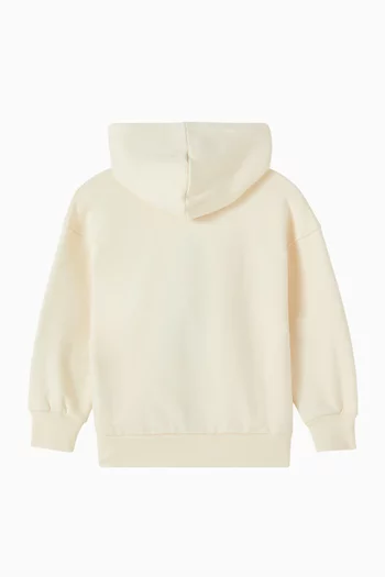 Printed Hoodie in Cotton Fleece