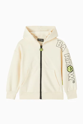 Printed Hoodie in Cotton Fleece