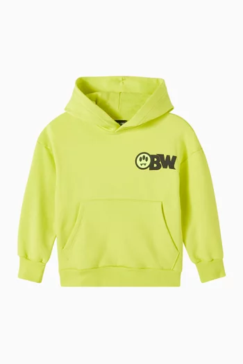 Printed Hoodie in Cotton Fleece