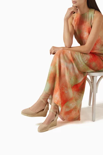 Carina 70 Espadrille Wedges in Linen