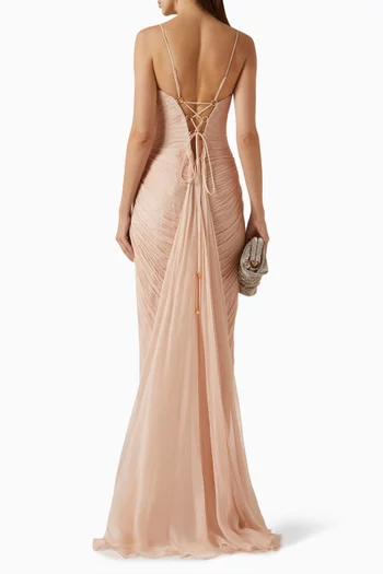 فستان سهرة سيسيليا حرير