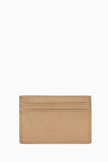 حافظة بطاقات مسطحة جلد