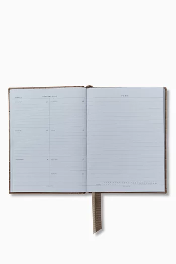 مذكرة سوهو أسبوعية لعام 2026 جلد بنقشة جلد التمساح