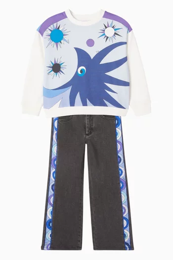 سويت شيرت بطبعة كبسول قطن جيرسيه