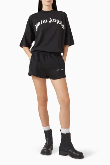 Curved Logo Oversized T-shirt in Cotton