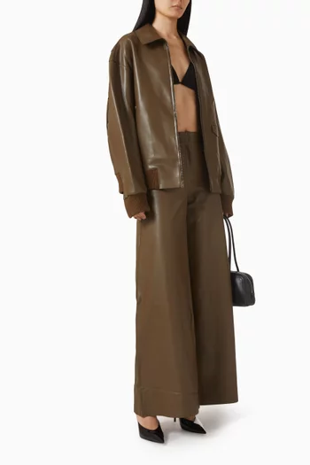 Oversized Jacket in Faux Leather