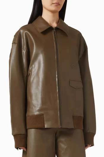 Oversized Jacket in Faux Leather