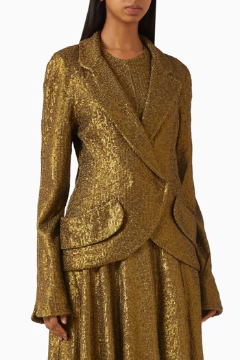 Bird Sequin-embellished Blazer