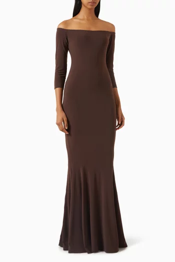 Off-shoulder Fishtail Gown