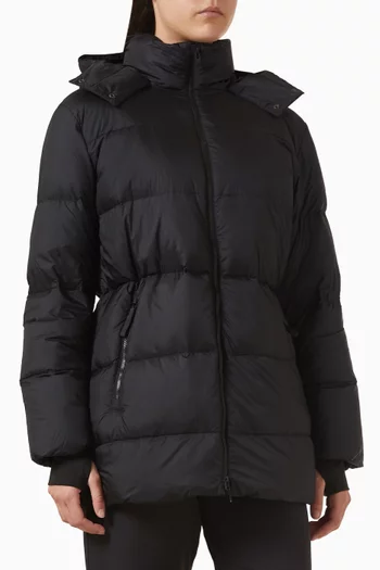 جاكيت كوردنيت طويل ومبطّن بالزغب