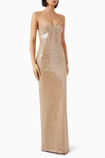 Tara Sequin-embellished Gown