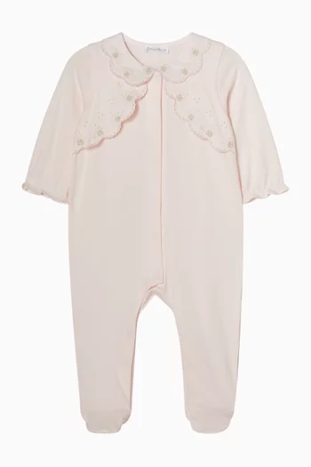 Lace-trim Pyjama in Cotton