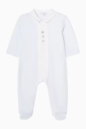 Collared Button-down Pyjama in Cotton