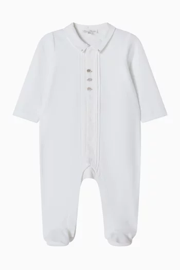 Collared Button-down Pyjama in Cotton
