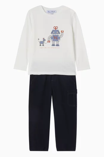 Graphic-print T-shirt in Cotton