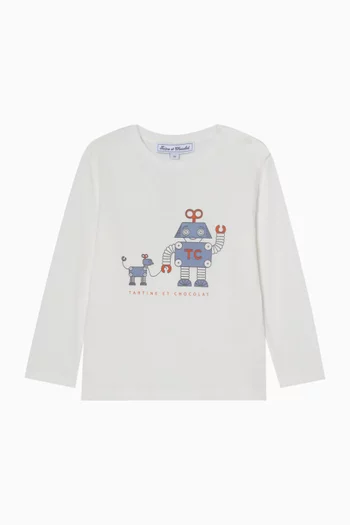 Graphic-print T-shirt in Cotton